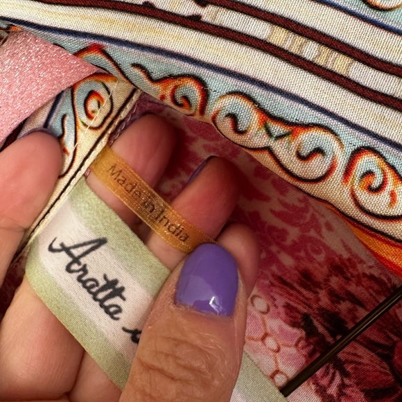 Aratta Floral Multicolor Kimono Goddess Dress - Picture 11 of 16